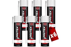 PRITEX – 2K Montageschaum 400 ml inkl. Aussprührohr – Bauschaum zum Verfüllen, Dämmen & Abdichten – Zargenschaum zur Montage von Türzargen, Fensterrahmen & Holztürfuttern