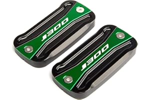 ENUOLIAN Motorrad Zubehör Motorradzubehör passt für Kawasaki J300 J 300 2014-2020 2015 2016 2017 2018 2019 aluminiumbremsflüssigkeit behälterkappe (Farbe : Grün)