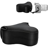 JJC Camera Case Compatible with Sony Alpha A6000 A6100 A6300 A6400 A6500 A6600 A5100 A5000 NEX 5N + E 18-55mm/10-18mm/50mm Ob
