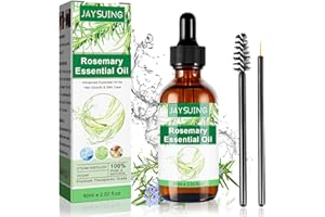 WHALINE Olejek rozmarynowy do włosów, olejek rozmarynowy do skóry głowy i włosów, 60 ml, olejek rozmarynowy do włosów, 100% naturalny rozmaryn przyspiesza wzrost włosów, olejek rozmarynowy do aromaterapii,