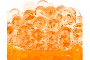 TUMYBCC Perles d'eau - 6000 Pièces Décoratives - 50 g Billes Hydrogel Water Beads pour Remplissage de Vase Perles Flottantes Fabrication de Bougies Centre Table de Mariage Arrangement Floral - Orange