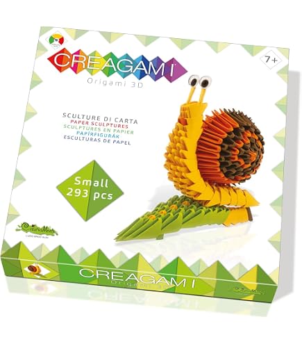 Cartes Origami 3D CreativaMente - 504 Modules Prédécoupés Avec Rails De Pliage, Couleur Jaune Soufre