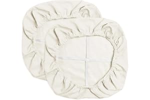 Yikko Fundas de asiento de silla de alta densidad a cuadros jacquard ekedalen para comedor, bar, decoración de bodas, fundas de cojín elásticas y lavables (2, blancas)