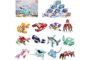 Afufu Party Bag Fillers for Kids 4+, 12 Animal Blocks Building Sets School Rewards Classroom Prize Supplies Class Gifts, Valentines Birthday Christmas Favors Goodie Bags Stuffers