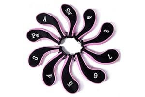 Histar Juego de 10 fundas para cabeza de palos de golf, de neopreno, con cremallera, para palos de golf