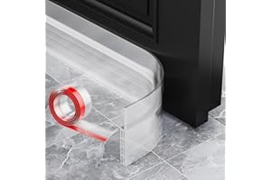 AOTUAO Paraspifferi Sottoporta, Paraspifferi Porta Blindata 100X5cm, Paraspifferi Porta Ingresso, Paraspifferi Sottoporta Blindata Autoadesiva,Riduce il Rumore, anti-Polvere/Insetti/Freddo-Trasparente