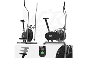 We R Sports 2-IN-1 ELLIPTICAL CROSS TRAINER & EXERCISE BIKE FITNESS CARDIO WORKOUT WITH SEAT