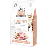 Brit Care Sensitive Healthy Digestion & Delicate Taste, For Adult Sensitive Cats, Grain-Free, Hypoallergenic, Fresh Turkey Meatl