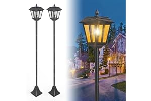 Artrastar LED Solar Laternen Für Draußen Grablaterne Mit Erdspieß Solarlampen Garten Outdoor Wetterfest Wegeleuchten Gartenleuchte 180 cm Warmweiße（2 Stücke）