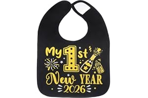 DPKOW 2026 My 1st Bib Christmas New Year Costume Accessories, Spoil Me Bibs Baby's First Xmas New Year Gifts Unisex Xmas Christmas Eve Box Fillers Girls Boys 1st Outfit Accessories