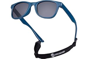 COCOSAND Baby Toddler Sunglasses with Strap Polarized Flexible Square Frame for Kids Girls Boys 2-6 Years Old