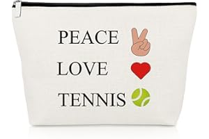 GEVODY Tennis Lover Gift for Women Tennis Gifts Makeup Bags Inspirational Gifts for Girls Friendship Gifts for Women Friend Tennis Lovers Players Christmas Holiday Gifts for Friends Tennis Cosmetic Pouch