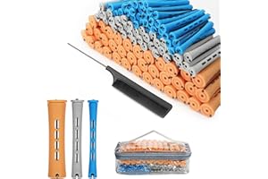 BELICOO 108pcs Cold Wave Hair Perm Rods Hair Rollers Set 0.9 cm/ 1.5 cm/ 2.2 cm Large Medium Small Hair Curlers Kit for Long & Short Hair Different Hairdressing Styling Tool or DIY