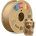 OVERTURE PLA Matte 3D Printer Filament 1.75mm, Matte PLA 1kg Cardboard Spool (2.2lbs), Dimensional Accuracy +/- 0.02 mm (Matte Light Brown)