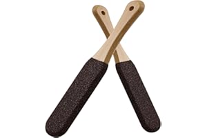 BEZOX Pietra pomice con manico in legno, Lima Per Piedi Rimozione Della Pelle Dura，Lava Pedicure Tools Rimozione del callo della pelle dura per piedi e mani