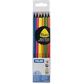 Milan 752306 &ndash; Pencils, Pack of 6, Fluorescent Colour, Multi-Colour