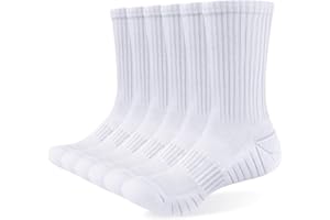 Alaplus Chaussettes Homme Femme Chaudes,Chaussettes Anti Ampoule,Chaussettes Coton Respirant Hiver, Lot de 6 Chaussettes de Sport Antidérapantes Coussin Unisexe