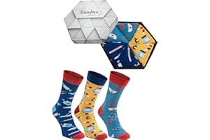 Rainbow Socks - Hombre Mujer Calcetines Médico Graciosos - 3 Pares