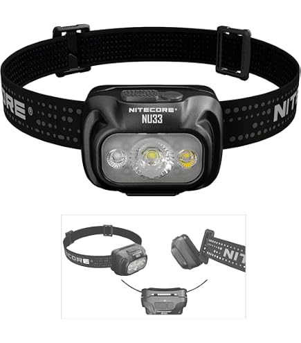 Nitecore NU30 – Lampada Frontale Ricaricabile USB-C, 500 Lumen, Leggera (90g) Per Trekking E Corsa Notturna