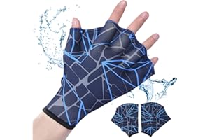 Rianpesn Swimming Hand Fins - Swim Hand Fins for Men,Webbed Water Gloves for Water Aerobics, Aquatic Fitness, and Swim Training