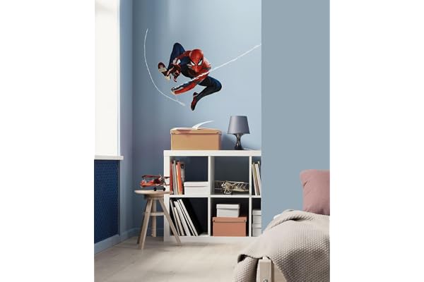 Komar Väggtatuering – Marvel Spider-Man Night – storlek 50 x 70 cm – väggdekal, barnrum, väggdekoration