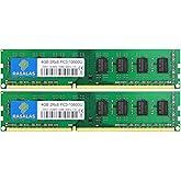 RASALAS 8GB kit 2x4GB DDR3 1333MHz UDIMM RAM, 4GB 2RX8 PC3-10600u Memoria, SDRAM DDR3 4gb DIMM 1.5V 240-Pin Non-ECC CL9 Unbuf