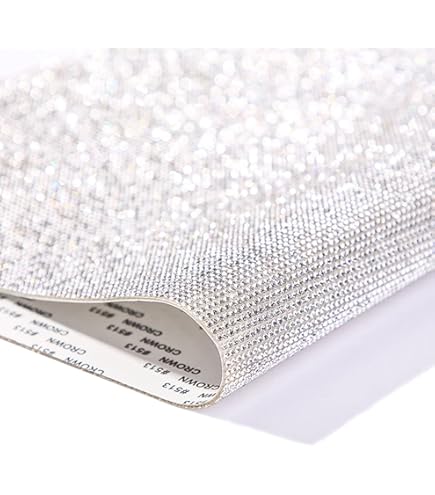 PATIKIL Bling kristal strass plaat, 23,9 cm x 20 cm zelfklevende strass