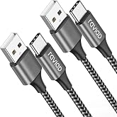 RAVIAD USB C Cable Fast Charging 1M 2Pack [QC3.0 &amp; 3.1A] USB A USB C Cable | USB Type C Charger Nylon Cable iPhone 16 with iP