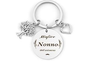 KTIAVO Regalo per la Festa dei Nonni Portachiavi Nonna Portachiavi Nonno Festa Dei Nonni Idee Regalo di Natale Migliore Nonna Miglior Nonno Regalo Nonna Compleanno Regalo Nonno Compleanno Regalo per Nonni