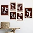 kotart Warli art Digital Paintings with Frame for Home Decoration - Painting for Living Room Bedroom Office Room Decor - Painting for Wall Decoration - Pack of 6 (H)