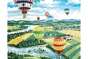 JanFebMar Malen Nach Zahlen Erwachsene DIY Handgemalt Ölgemälde Kit Mit Knitterfreie Leinwand, 4 Pinsels und Acrylfarbe Rahmenlos 40 X 50cm