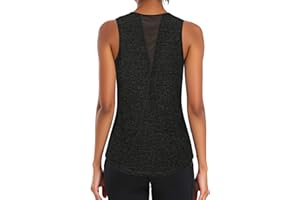 Gyabnw Debardeur Sport Femme Léger en Maille sans Manches Tee Shirt Sport Femme Tops Sèche Vite Hauts Yoga Running Fitness Pilates Chemises Basiques Respirant