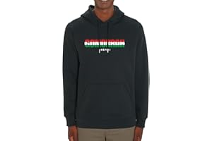 CUP OF TEES Official Gomorrah Italian Stripe Logo Print Adults Black Hoodie