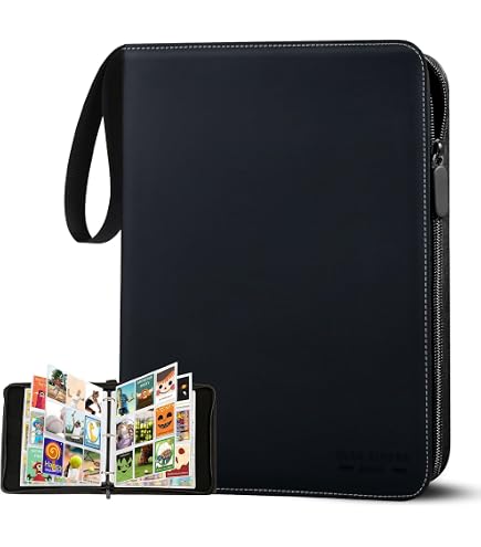 Classeur Pour Cartes Pokémon – 540 Pochettes, 30 Pages, Album De Rangement Noir