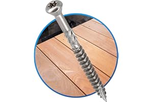 D-WORK Diamwood - Seau de 1000 vis terrasse INOX A2, tête réduite crantée, TX25, D. 5 x 60 mm + embout offert - 98000506102 - Diamwood