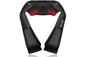 Medcursor Neck Massager, Electric Neck and Back Massager with Heat, Portable Deep Tissue 3D Kneading Pillow for Muscle Pain Relief, Home, Office Use, Mothers Day Gifts