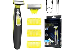 LOVPIS Tondeuse Barbe Homme, Rasoir Electriques Hommes, Tondeuse à Barbe avec Cadran de Précision