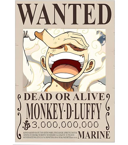 ComicSense.xyz One Piece Anime Whitebeard Wanted Bounty Poster