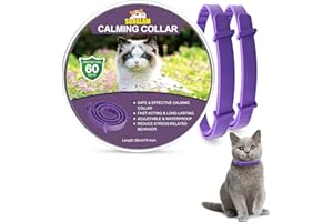 SURGLAM Collare calmante per Gatti, Collare Anti-ansia con Dimensioni Regolabili, 2 Mesi di Protezione, Effetto Calmante Impermeabile Sicuro Naturale Duraturo Rilievo di Ansia Collare ai Feromoni per Gatti
