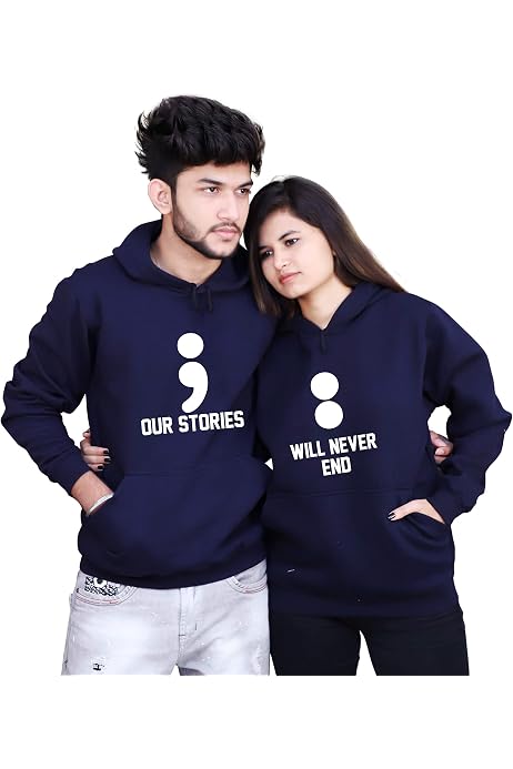 Buy The Tee Shop Couple Hoodie Cotton Warm Pullover Printed can Attract  Hoodies - Pack of 2 (Dark Navy, Male - L, Female - S) at Amazon.in