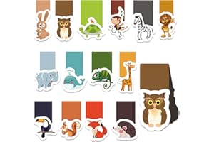 ‎GIUGIO 30 Stück Lesezeichen Magnetisch Kinder magischen Tiere, Kleine Geschenke für Schüler, Junge, Mädchen, Buchliebhaber – Hochwertige Schule Magnetlesezeichen Mitbringsel (Tierischer Wald)
