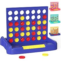 Puissance 4 Géant Voyage - Jeu De Stratégie Pliable - 42 Pions + Rechange - Enfant 3+ Ans Et Adultes