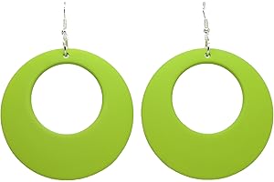 Bluebubble DISCO FEVER 56mm Large Round Pastel Hoop Earrings in Gift Bag - 32 Colours Available