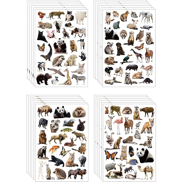 Süße Zebra-Tierstickers Für Dein Bullet Journal – 2 Bögen Mit Wildtier-Motiven