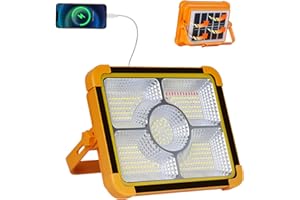 100W Foco LED Recargable Solar, Tayire Bateria Foco de Exterior 5 Modos Portátil 11000mAh Luz de Trabajo LED Bateria, Impermeable Lampara Camping para Camping, Trabajo, Pesca