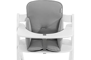 hauck Alpha Cosy, Grigio - Cuscino Riduttore Seggiolone per Bambini a Partire dai 6 Mesi - Compatibile con Sediolone Pappa Alpha+ Beta+ e Arketa - Antiscivolo