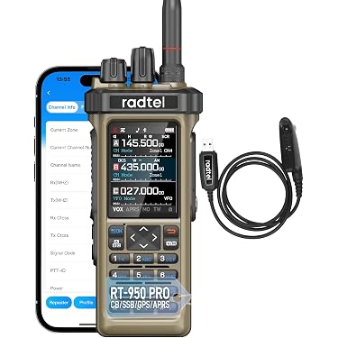Scanner Radio Portatile Dual Band VHF/UHF - Ricetrasmettitore Con Antenna, Canali 999, Arancione