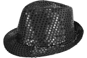 YeeHeen Sequins Fedora Hat for Boy Girls Western Jazz Dance Hat