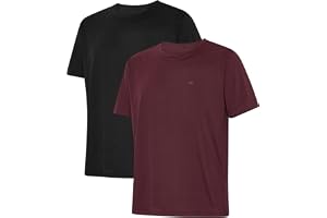 DANISH ENDURANCE Mesh Gym T-shirt för Män, Lätt, Lutresistent, 1 & 2-pack