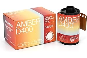 RETO Amber D400 Pellicola cinematografica negativa a colori da 35 mm, 27 esposizioni, ISO400, 135, Cinematografica, Stile cinematografico, Processo C41